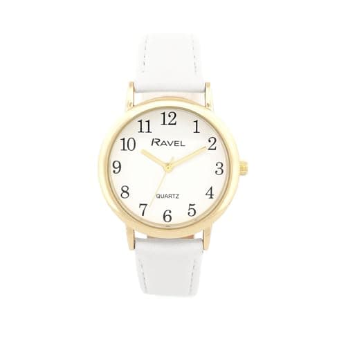 Image of Ravel - Women's Pastel Coloured Everyday Watch (36mm case) - Analogue Quartz - R0137.24.1 - White/Gold Tone
