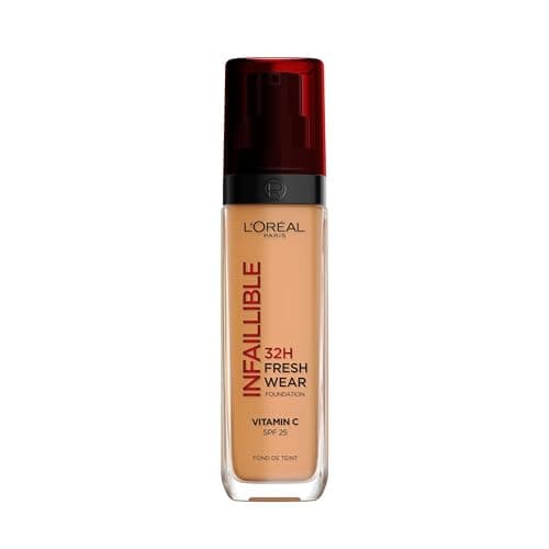 Image of L'Oréal Paris Liquid Foundation, Full Coverage, Lasting Wear, With Vitamin C and SPF 25, Infallible 32H Fresh Wear, Hydrating, Water & Transfer-Proof, Fresh, Dewy & Glowing Skin, 310
