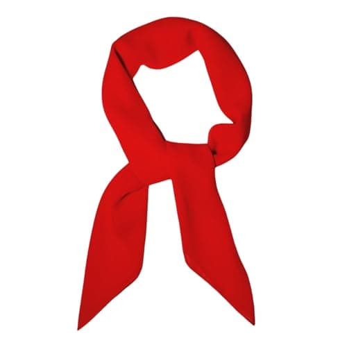 Image of WESTEND CHOICE Square Chiffon Scarves Lightweight Plain Neck Scarf 50s Retro Women Bandana Wrap women's scarves 80 x 80 cm (Red)