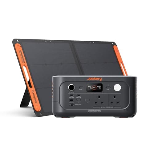 Image of Jackery Solar Generator 500 v2 with 100W Solar Panel, 230V/500W Pure Sine Wave Portable Power Station, 1000W AC Output, 512Wh LiFePO4 Lithium Camping Battery Backup for Outdoors, Picnics, Fishing