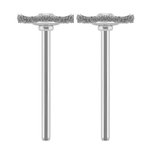 Image of Dremel 428 Carbon Steel Brush Accessory Set, 2 Brushes (19 mm) for Cleaning and Removing Rust of Metal Materials