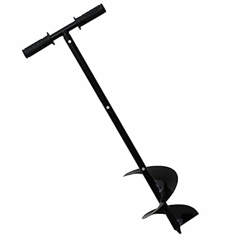 Image of 8" 200mm Manual Post Hole Auger Digger – Heavy Duty Hand Drill for Digging Holes, Gardening, Fence Posts, Planting Flowers & Bulbs, Ice Drilling, and Fertilizer Mixing