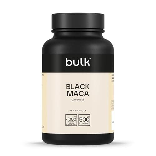 Image of Bulk Black Maca Capsules, 4000 mg, Peruvian Ginseng, Pack of 90, 22 Servings, Packaging May Vary