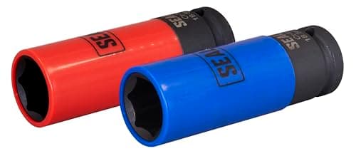Image of Sealey 2pc 1/2" Sq Drive Alloy Wheel Impact Socket Set 18.5 x 19.5mm - SX01819