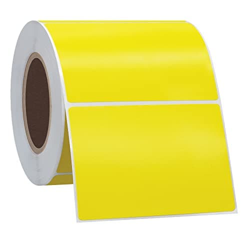 Image of Hycodest 76x51mm Direct Thermal Labels, Self-Adhesive Address Shipping Thermal Stickers, Yellow Label for Thermal Label Printer,500 Labels