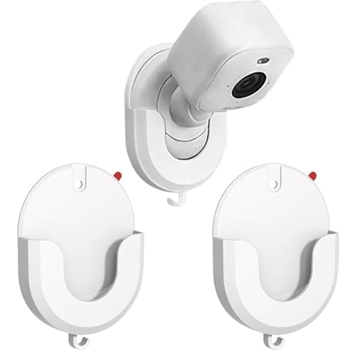 Image of 2PCS No Drill Camera Wall Mount, for Die Wandhalterung ist kompatibel mit Ring Indoor Cam (Generation 1 und 2), Blink Mini, Blink Mini 1 und Blink Outdoor 2, Easy to Install, No Screws Bracket Stand