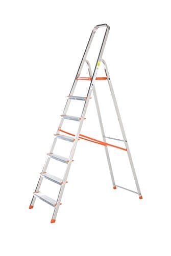 Image of TB Davies 1212-007 Light Duty Step Ladder, 7 Tread, Platform Height 1.5m, Aluminum, 150kg Work Load, EN131
