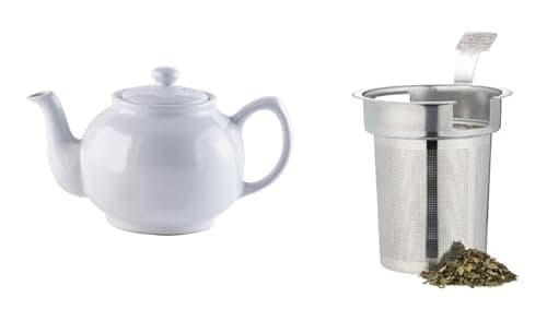 Image of Price & Kensington 6 Cup Teapot and Filter Set White 1100ml