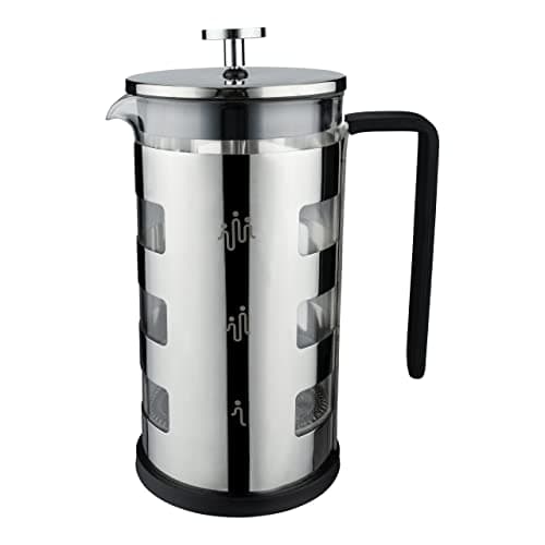 Image of Café Olé FM-06C Amico 600 ml Cafetière French Press Coffee Maker, 5-Cup, Silver