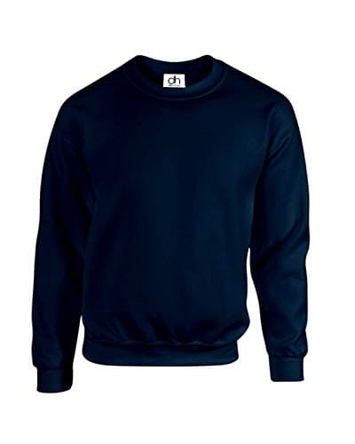 Image of D&H CLOTHING UK Premium Sweatshirts Plain Workwear Casual Crewneck Jumper Sweater Sports Leisure Fleece Navy