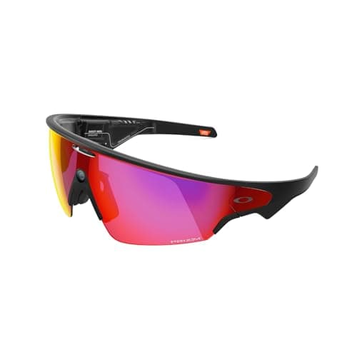 Image of Oakley Meta Vanguard AI Glasses for Men, Women — Performance Sport Eyewear — 12 MP Camera, 3K Ultra HD, Garmin, IP67 Waterproof — Black/Prizm™ Road Lenses