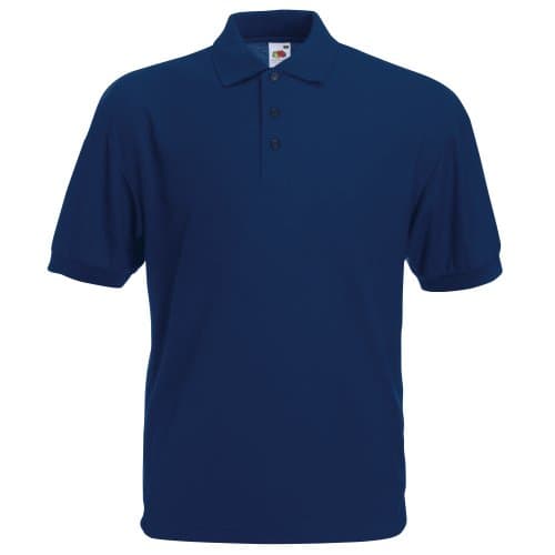 Image of Fruit of the Loom Mens 65/35 Pique Short Sleeve Polo Shirt (L) (Navy)