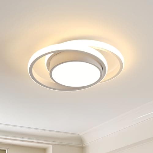 Image of Dorlink LED Ceiling Light, 32W 2880LM Modern Ceiling Light Round Small Ceiling Lighting Fixture Aluminum, 3000K Warm White Close to Ceiling Light Fixture for Hallway,Bedroom, Kitchen, Living Room