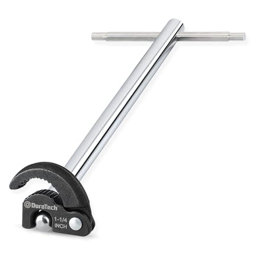Image of DURATECH 11" Basin Wrench, Sink Wrench, Adjustable Tap Nut Spanner Basin Spanner, Capacity of 3/8" to 1-1/4" for Fixing Back and Union Nuts Under Sink