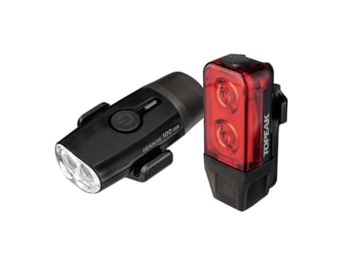 Image of Topeak USB Rechargeable Light Set, HeadLux 100 Front and TailLux 25 Rear, Black