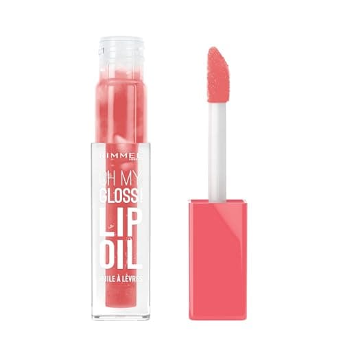 Image of Rimmel Oh My Gloss! Lip Oil 006 So Rosy, Juicy Shine, Hydrates & Naturally Plumps, Moisture Boost, Vitamin E, Replenishes & Restores the Lips, Coconut Oil, Non-Sticky, Vegan & Cruelty Free