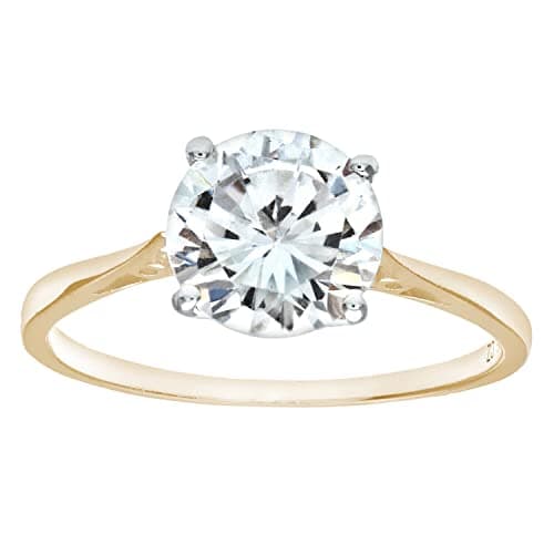 Image of Old English Jewellers 9ct Gold on Silver 2.00ct Solitaire Engagement Ring - Sizes J - U (N)