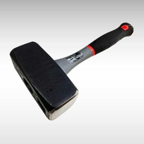 Image of Dunnet Tools Lump Hammer Heavy Duty Hardened Carbon Steel Face Wooden Handle Club Lump Hammer Heavy Duty Stoning Hammer Sledge Hammer Club Hammer (2kg Lump Hammer)