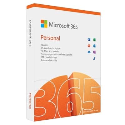 Image of Microsoft Office 365 Personal 1 Year 1 User - Retail Boxed Fy25h2