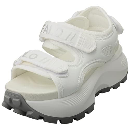 Image of Buffalo Manhatten Snd Vegan Womens Walking Sandals in White - 4 UK