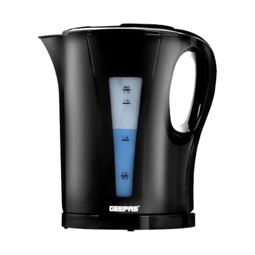 Image of Geepas Electric Kettle, 2200W | Boil Dry Protection & Auto Shut Off | 1.7L Cordless Fast Boil Jug Kettle for Hot Water Tea or Coffee | Swivel Base with Manual Lid Open | 2 Year Warranty