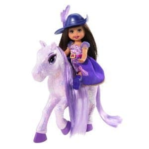 Image of Barbie And The Three Musketeers Mini Kelly Doll & Horse - Purple