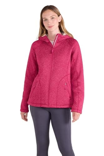 Image of Mountain Warehouse Womens Nevis Fur Hoodie - Soft, Warm, Chin Guard & Fleece Lining with Adjustable Hood & Pockets- Ideal For Spring Summer Bright Pink (Fur Lined) Women's Size 16