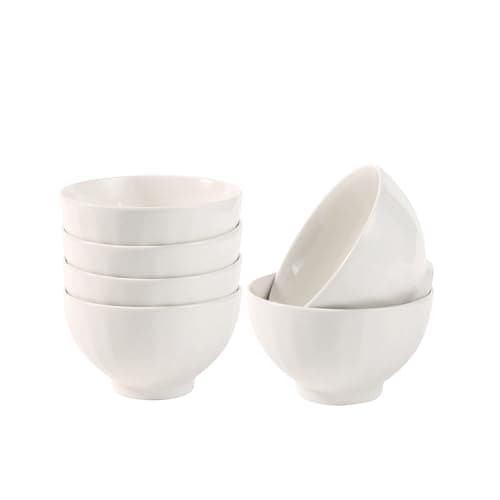 Image of Tanggaogao 4.5 Inch Small Bowls Set of 6 – 11.5cm Porcelain Dessert Bowls for Ice Cream Snacks Rice & Dipping Sauces Stackable Mini Ceramic Bowls Microwave & Dishwasher Safe