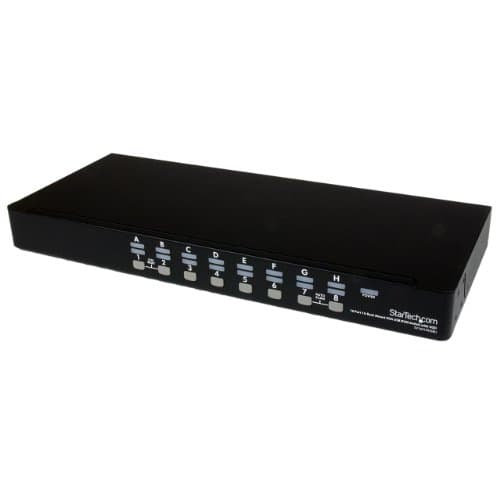 Image of StarTech.com SV1631DUSBUK 16 Port 1U RackMount USB KVM Switch Kit with OSD and Cables, KVM Switch, 16 x KVM Port(s), 1 Local User, Desktop