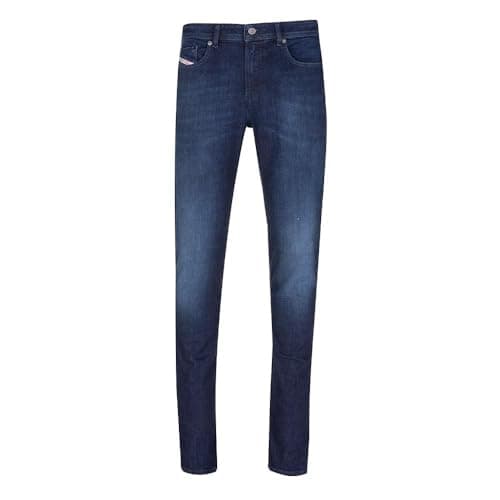 Image of Diesel Men's Dark Blue Washed Skinny Jeans 1979 Sleenker, Blue, 28W x 34L