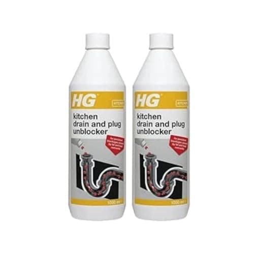 Image of Kitchen Drain & Plug Unblocker, Natural Drain Opener, Heavy Duty Cleaner, Sink & Cleaner for Pipes, Septic Tank Safe - 1 Litre (Pack of 2)