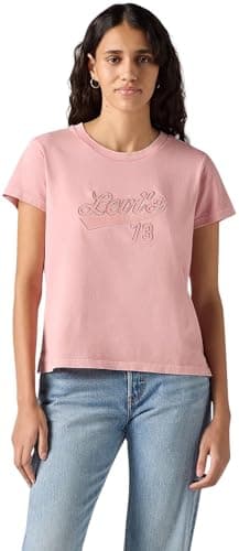 Image of Levi's Women's Graphic Boxy Tee T-Shirt, Light Pink (0039), XS