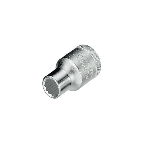 Image of GEDORE Socket, 1/2" 12.5 mm drive, Bi-hex, 19 mm AF, Tool, D 19 19, Chrome-plated steel
