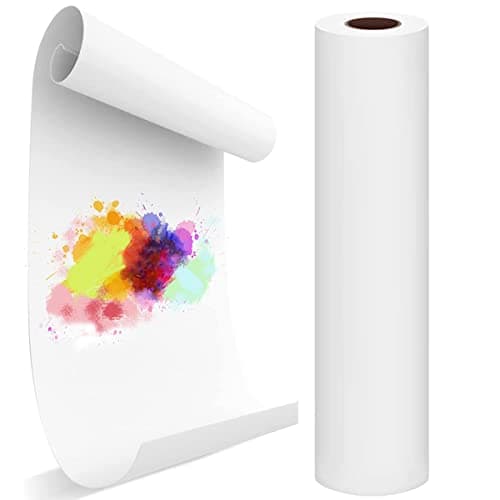 Image of Drawing Paper Roll, White Arts Paper Roll, 44cm x 15m Recycled Wrapping Paper Easel Paper Painting Sketching Paper for Toddlers Children Kids Students (44cm x 15m)