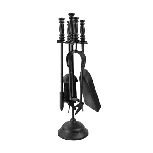 Image of JVL Belvoir Fireside Companion Tool Set, Black