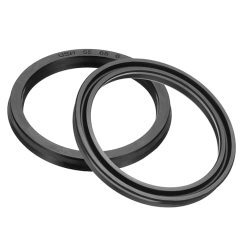 Image of PATIKIL Oil Seal 55 x 65 x 6mm, 2 Pcs Lip Seals Nitrile Rubber Cover Radial Shaft Washer Gasket for Cylinder Automotive Car Engine Drain Plug, Black