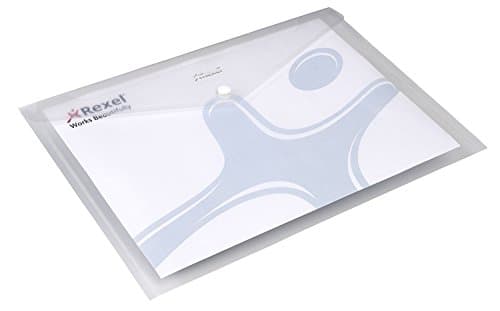 Image of Rexel Ice Popper Wallets A4 Clear Landscape Folder (Pack Size 5)