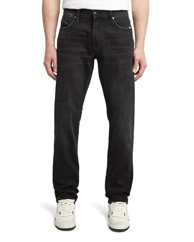 Image of G-Star Men's Mosa Straight Jeans, Black (worn in black moon D23692-B479-G108), 36W / 38L