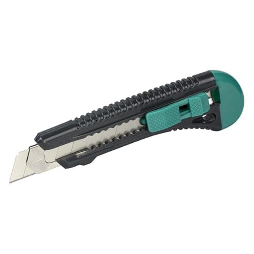 Image of wolfcraft Standard Snap-Off Blade Knife 18 mm I 4146000 I Plastic knife with metal guide