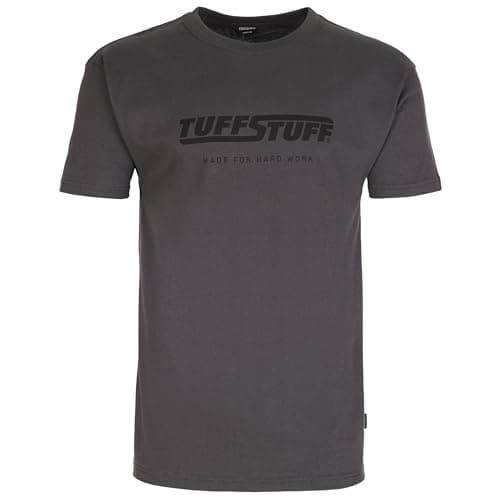 Image of TuffStuff - Logo T-Shirt - Size XL, Grey - 100% Cotton, 180gsm - with Flexible Stretch Fabric & Reinforced Seams - Durable & Stylish - Made for Everyday Wear - Ideal for Work