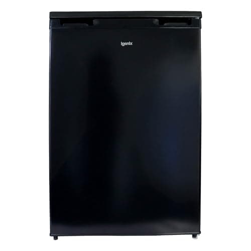 Image of Igenix IG155B Freestanding Under Counter Fridge with 2 Adjustable Shelves, 1 Salad Drawer, 3 Door Shelves, Reversible Door, 97 Litre Capacity, 16 Litre Ice Box, 55 cm Wide, Black
