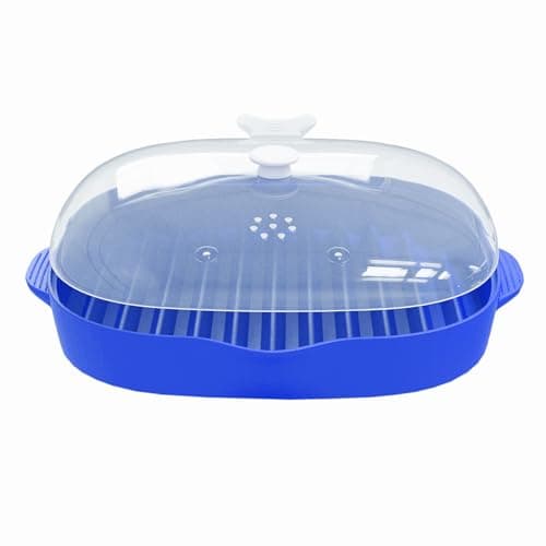 Image of Microwave Bacon Rack, Grill, Tray with Splatter Lid, Large Capacity Cooking, 1 Piece, 9inch