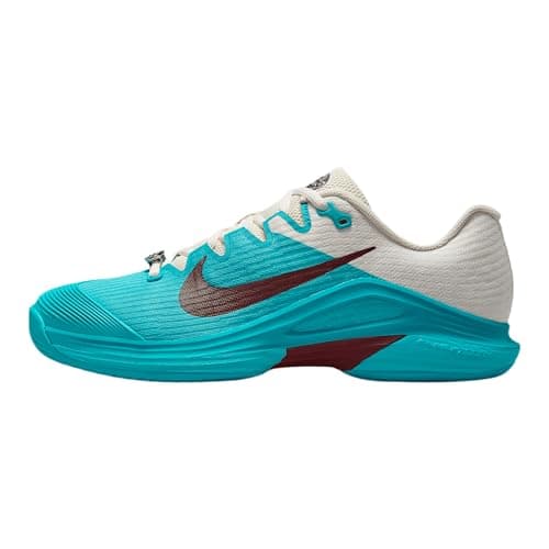 Image of Nike Vapor 12 Premium Women's Hard Court Tennis Shoes (Dusty Cactus/Pale Ivory/Metallic Silver/Dark Team Red), Dusty Cactus/Pale Ivory/Metallic Silver/Dark Team Red, 5.5 UK