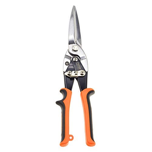 Image of Finder 12" Aviation Snips, Long Straight Cut Tin Snips Cutting Shears Power Cutter with CR-V Blade & Comfortable Grip, 300mm Scissors for Cutting Metal Sheet, Hard Material, Industrial Quality
