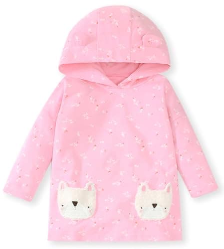 Image of Girls Hoodies Dresses 100% Cotton Jumper Hooded Sweatshirts Casual Long Sleeve Shirt Dress for Little Kids 4-5 Years