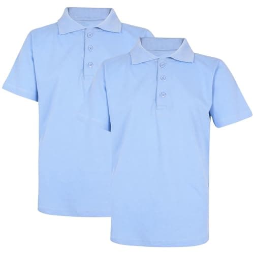 Image of A2Z 4 Kids Boys Polo T Shirts Plain Summer Tank Top - PL Polo T Shirt Sky Blue 2 Pack 7-8