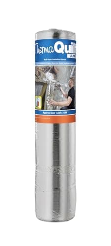 Image of YBS ThermaQuilt Ultra Multifoil Insulation Roll | 1.5M x 10M | Effective 2 in 1 Insulation and Vapour Control Membrane | Reduces Risk of Condensation | Thermal Reflective Insulation Foil