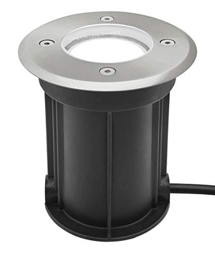 Image of Long Life Lamp Company Outdoor Walk Over Recessed Ground Light Round Up Lighter IP67 Waterproof GU10 Holder Driveway Garden Pathway Patio GL09K (Cool White)