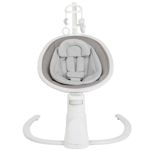 Image of Graco Sway 'n Grow Bluetooth Soother with toybar, Suitable from Birth to Approx. 4 Years (0-18kg), with 6 Swaying motions, 4-Speed Vibration, Music, Height Adjust and Compact, Heather Fashion