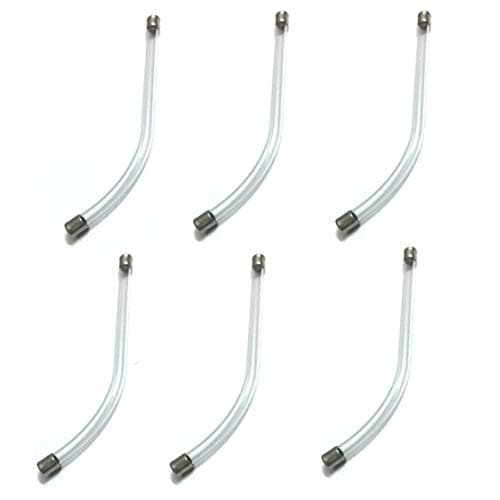 Image of 6-Pack Clear Voice Tube Replacement for Encore,Tristar and SupraPlus,Intended for Plantronics Headsets Replacement Accessory Spare Parts - VOICETUBES Clear